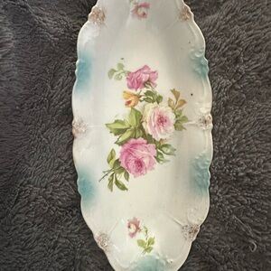 Floral Porcelain Decorative Trinket Dish